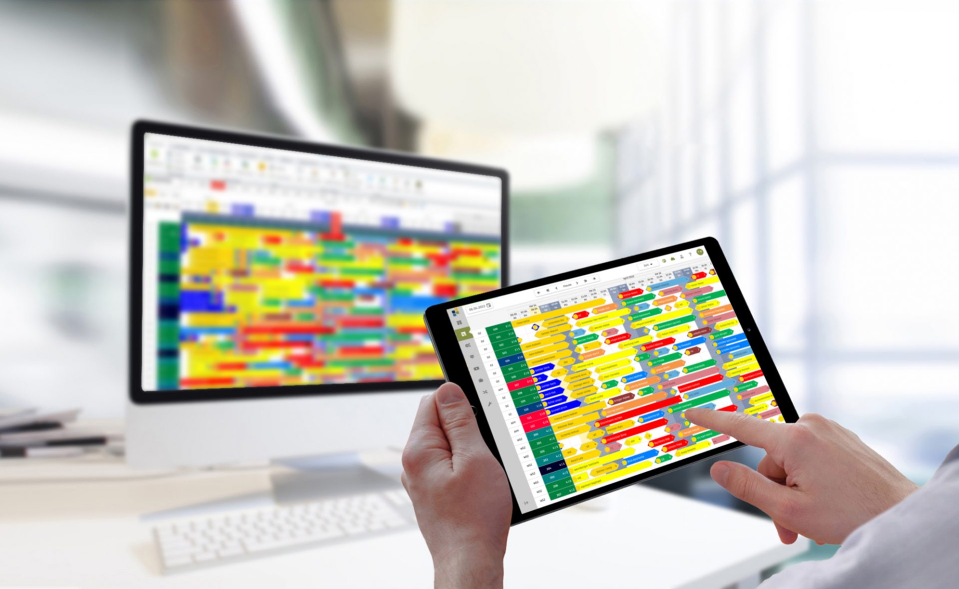 Zimmerplan Hotelsoftware am Desktop und am Tablet