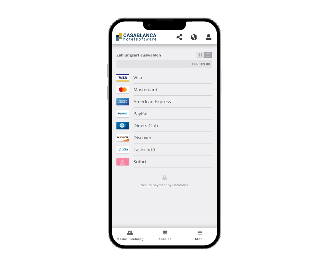 CASABLANCA Gäste App Online Bezahlung